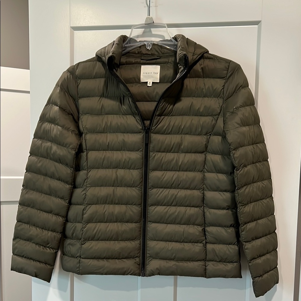 Copper Key Olive Puffer Jacket